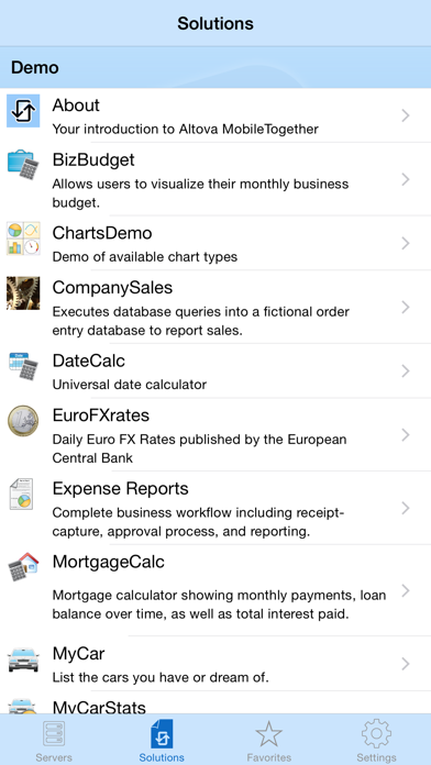 Screenshot #1 pour Altova MobileTogether