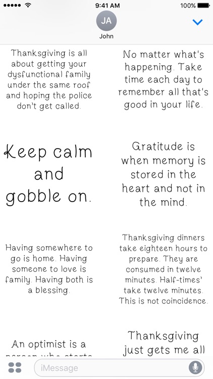 Thanksgiving Quotes - A to Z Stickers screenshot-3