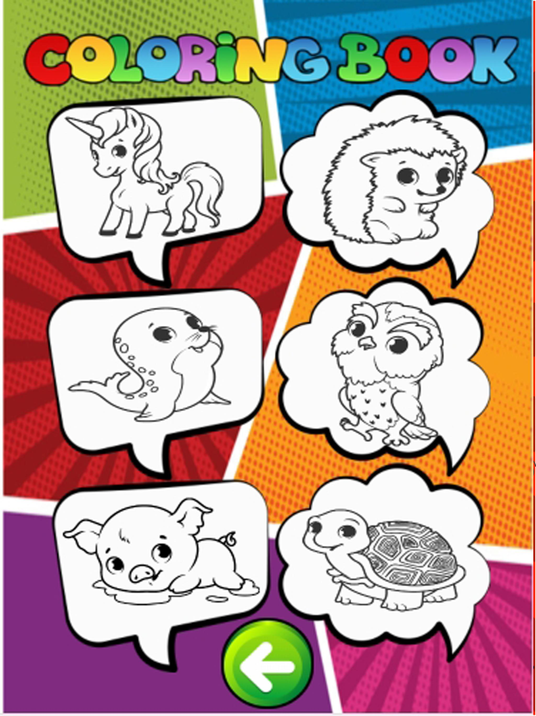 Coloring kids painting game for animals zoo books screenshot 8