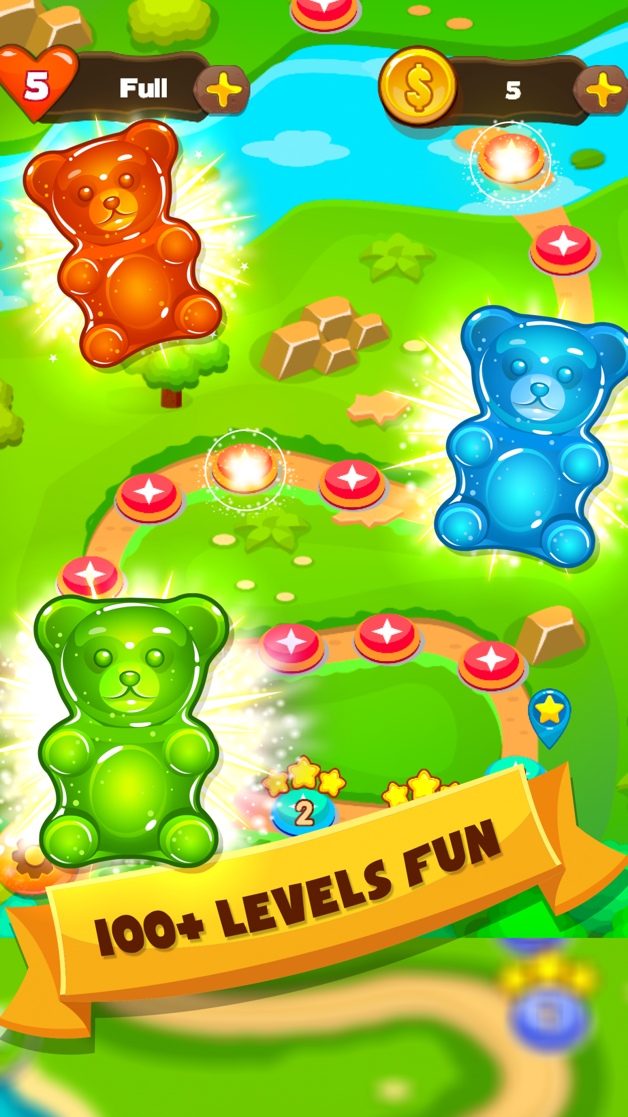 Toy Jelly Bear POP - Funny Blast Match 3 Free Game