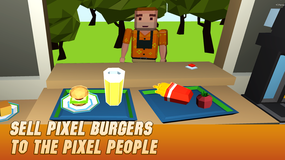 #2. Pixel Burger Simulator 3D (iOS) Podle: Tayga Games OOO