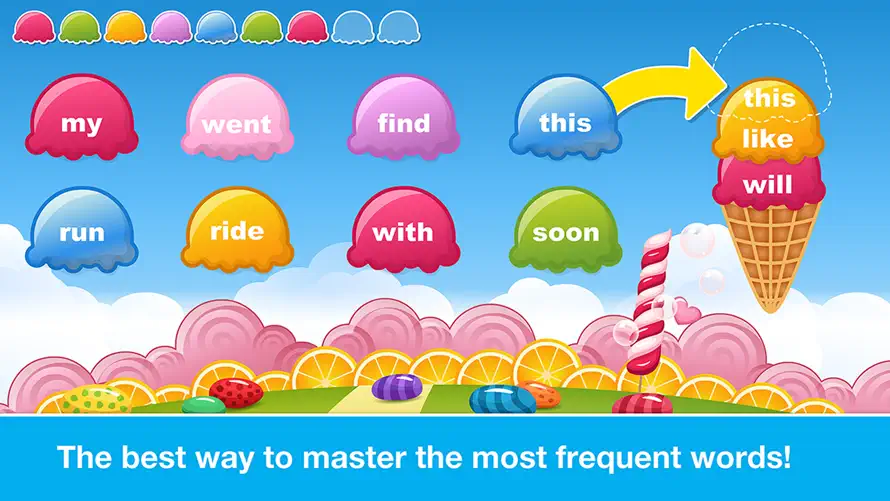 Sight Words Games in Candy Land - Reading for kids screenshot 3