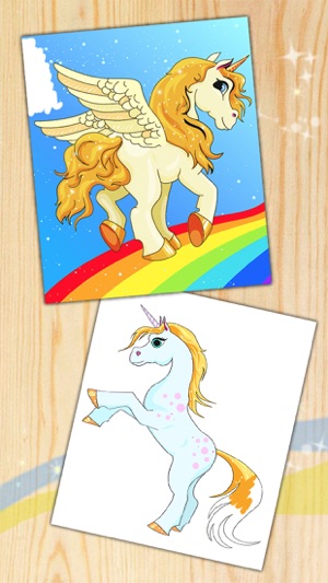 Unicorn & pegasus coloring pages Fantastic animals(圖2)-速報App
