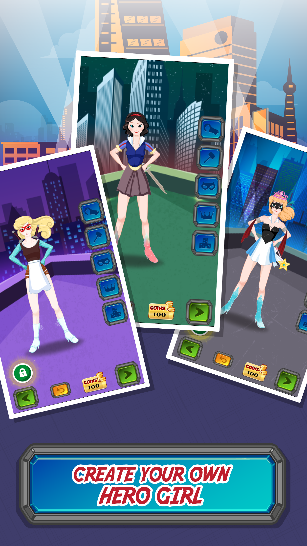 Super Hero Girl Beauty DressUp : Frenzy Games Free screenshot 3