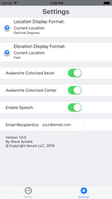 Avalanche Inclinometer screenshot