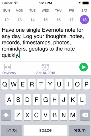 DayEntry - (Evernoteのための迅速な日記、ジャーナル、生活ログ)のおすすめ画像1