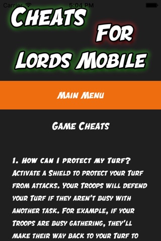 Cheats Guide For Lords Mobile screenshot 2