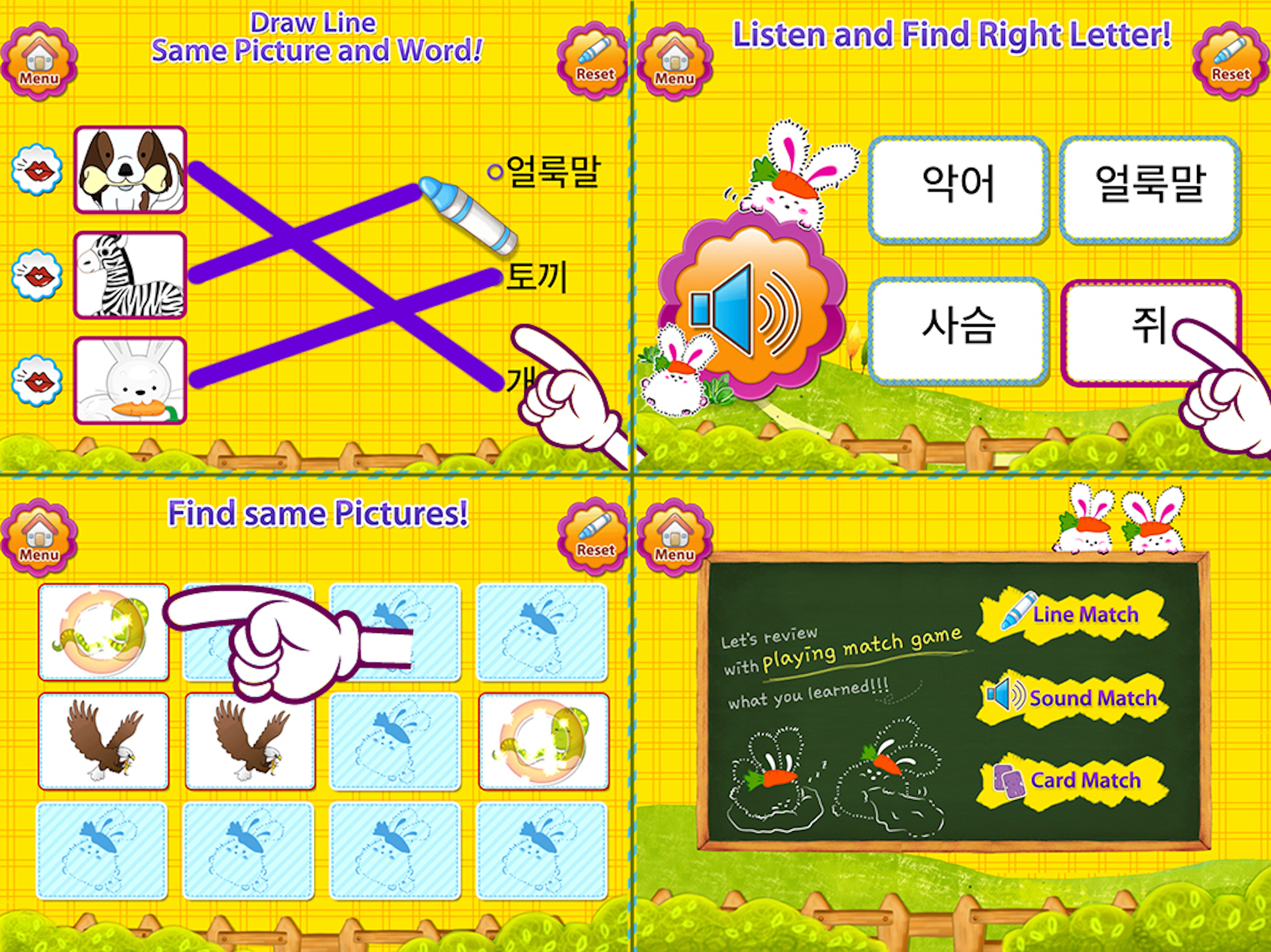POPOYA Korean Animal FlashCards