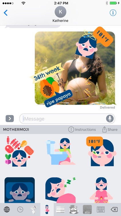 Mothermoji - Pregnancy & Baby Emojis and Stickers
