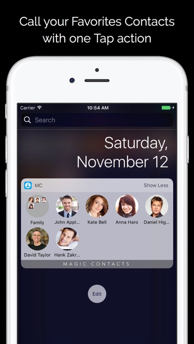 Screenshot #2 pour Magic Contacts with Notification Center Widgets