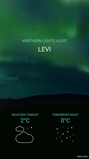 Northern Lights Alert Levi