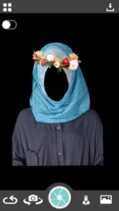 Hijab Flower Crown Photo Montage screenshot #2 for iPhone