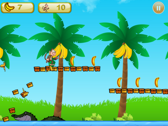 Monkey Adventure - Run Collect Banana Lunch iPad screenshot