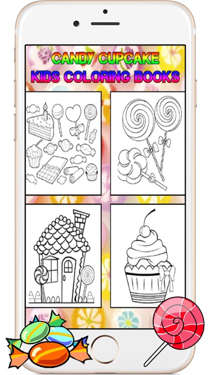 Candy Cookie Cartoon Toddlers Kids Coloring Books