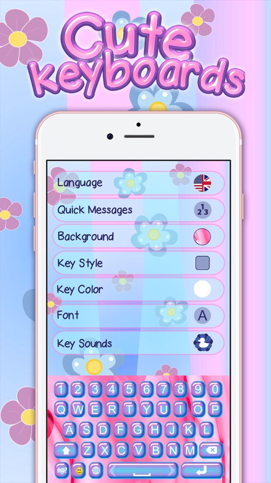 #3. Cute Keyboards – Colorful Themes and Background.s (iOS) 由: Milica Vuksanovic