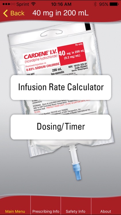 CARDENE I.V. Dosing App