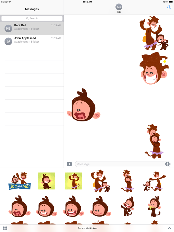 Screenshot #5 pour Tee and Mo Sticker Pack