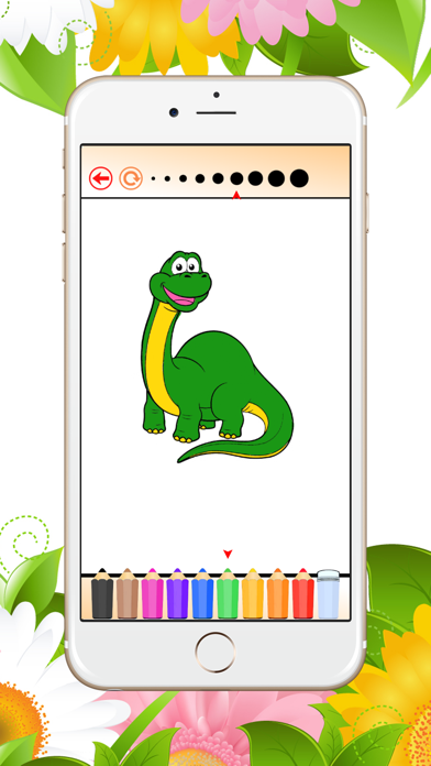 Dinosaur Cute Coloring Book: Paint & Draw for Kids iPhone screenshot