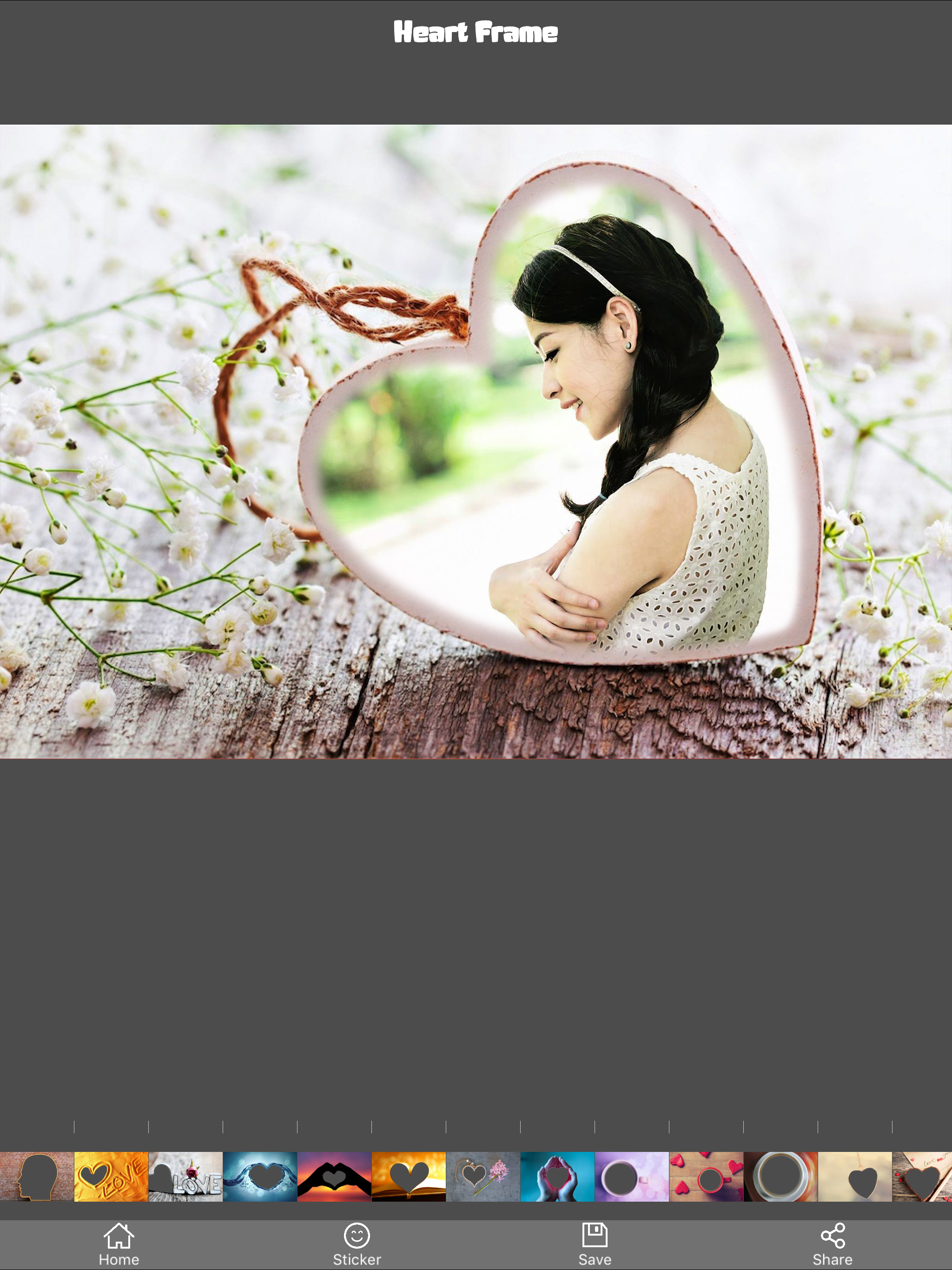 Heart Frame - Camera 720 Chỉnh sửa ảnh 360 screenshot 8