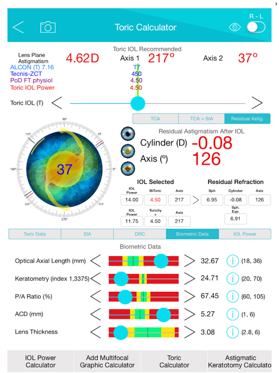 Screenshot #5 pour Panacea IOL & Toric Calculator