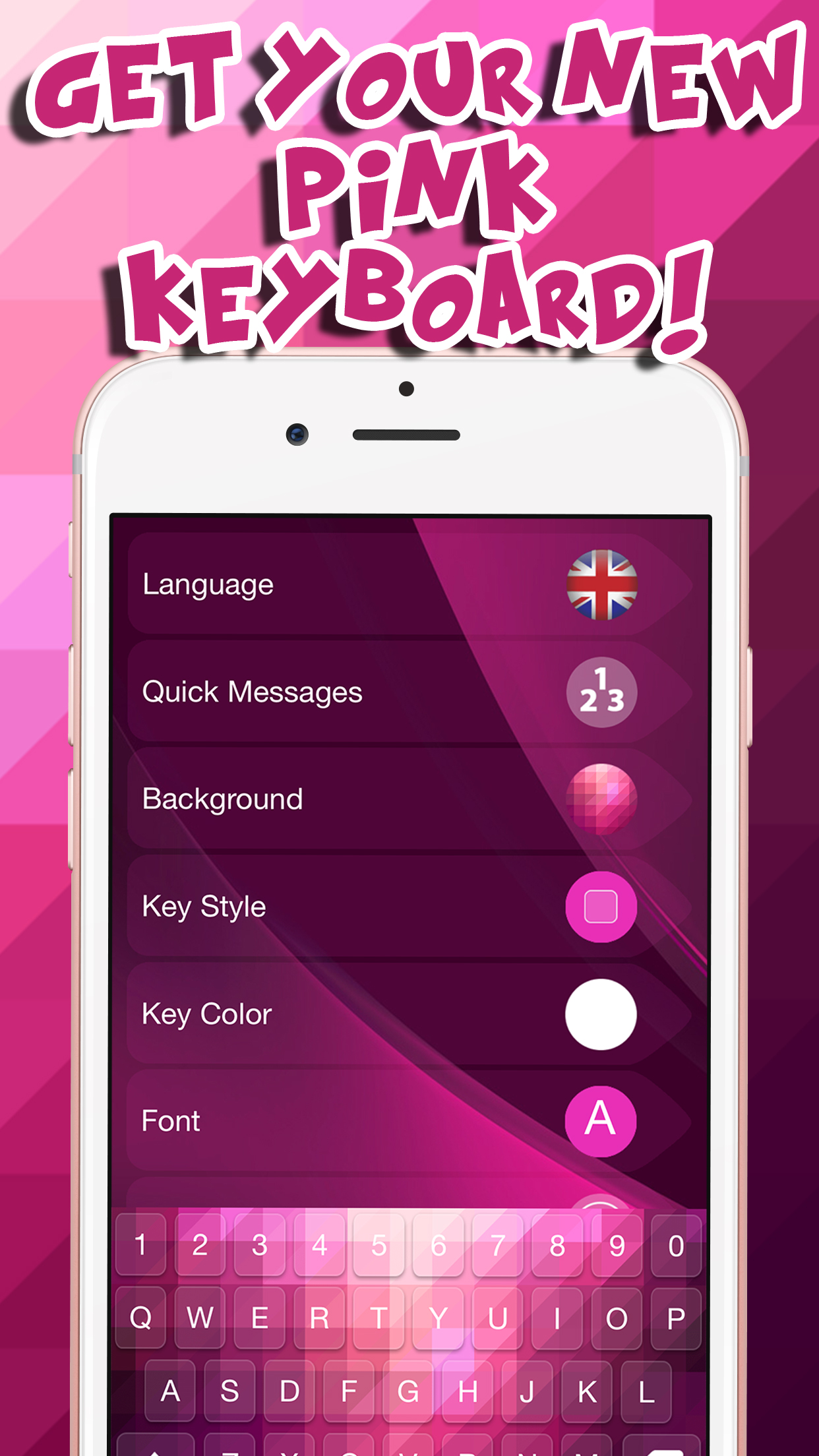 Pink Keyboard Ultimate Edition – Fabulous Keyboards for Girls with Glitter Backgrounds and Emoji screenshot 3