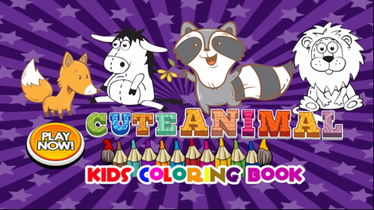 cute animal coloring for kid-learn skill easy toddler game free