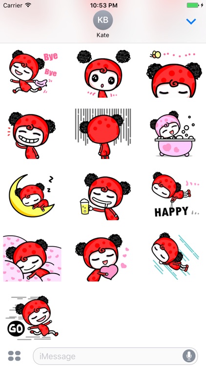 Chili Girl - Cute stickers for iMessage