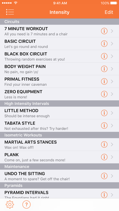 Screenshot #1 pour Intensity ~ Workout Tool