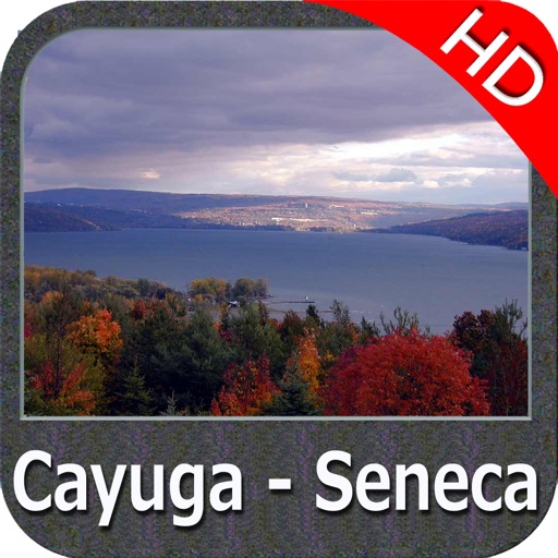 Cayuga - Seneca Lakes New York HD GPS fishing map icon
