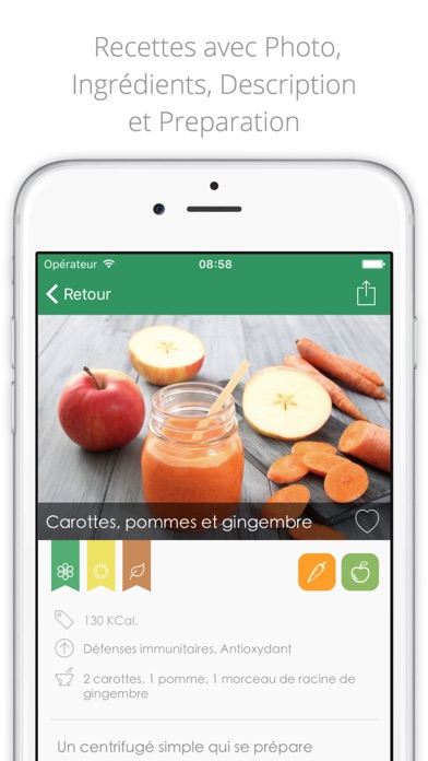 Screenshot #1 pour Centrifugo, Recettes pour Jus de Fruits et Légumes
