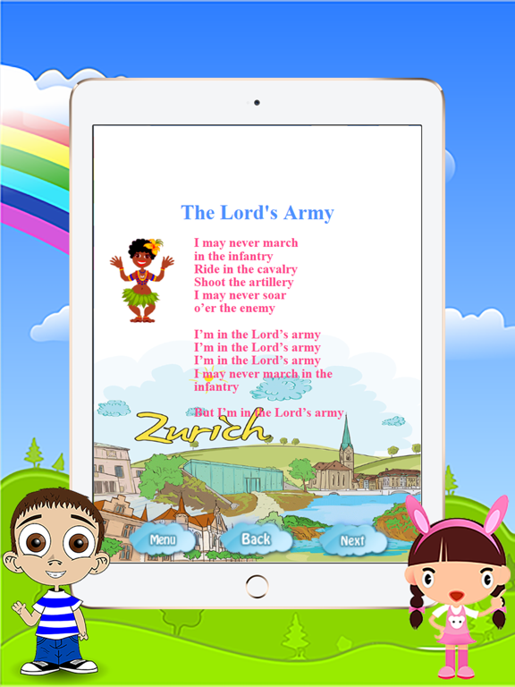 List of Funny Classic Nursery Rhymes with Lyrics iPad screenshot