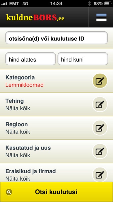 Screenshot #1 pour kuldnebors.ee