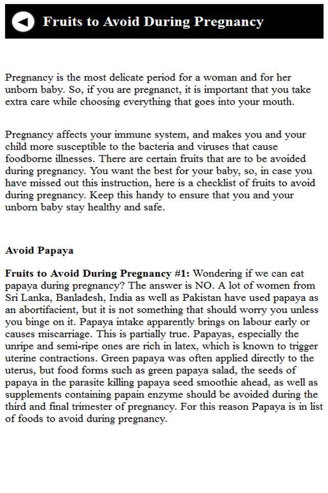 Food Guide for Pregnant Women screenshot 3