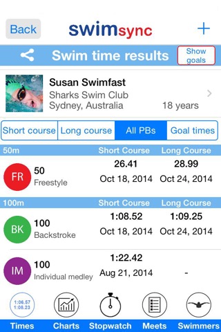 swimsync screenshot 2