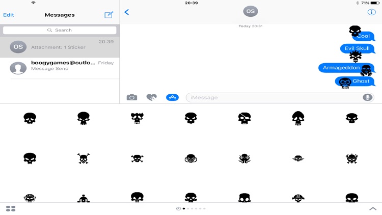 Skulls Stickers for iMessage