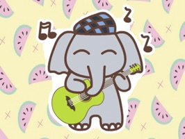 "Kid Elephant" is animated stickers with images of a kid elephant