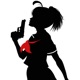 シルエット少女「ステッカー」 app icon - Social Networking app for iPhone