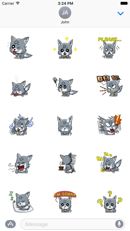 Cute Wolf Sticker For iMessages