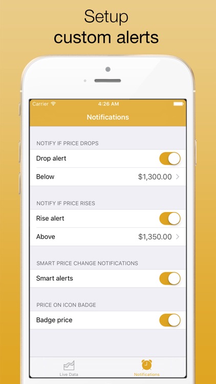 Gold Price - with badge value, widget & watch app