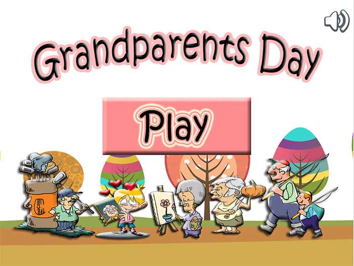 happy grandparents day matching games