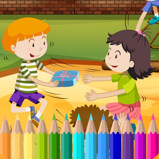 Color ME Fun Coloring Book Cartoon for Girls iOS App