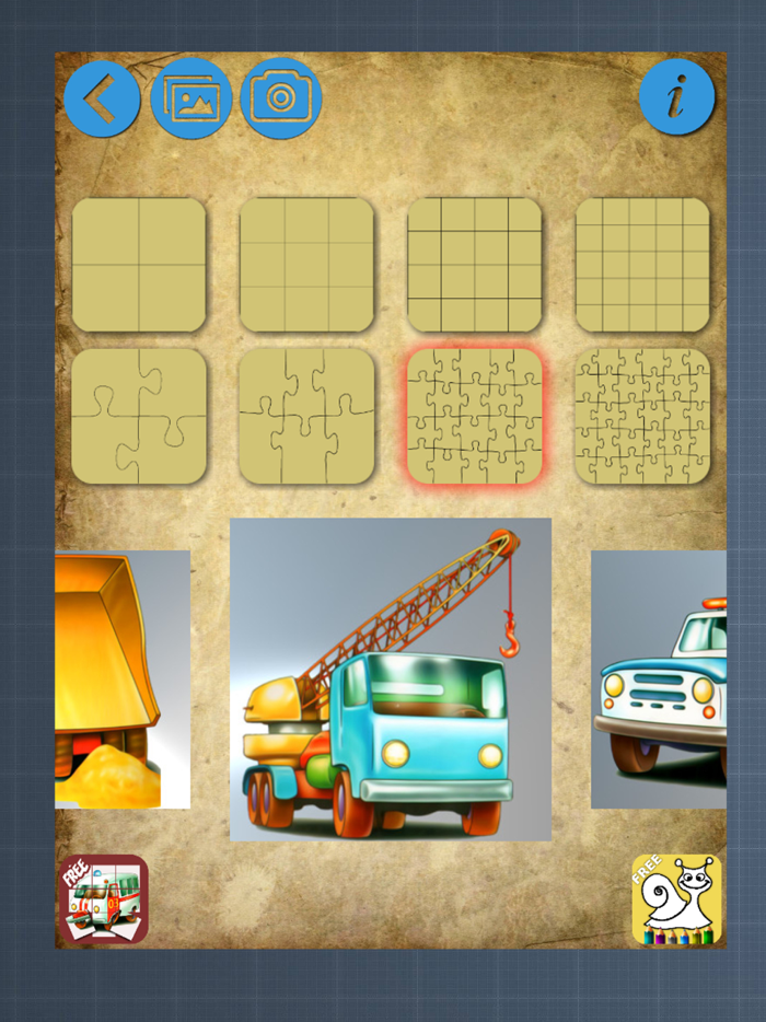 Jigsaw puzzles for baby. Cars. Lite Free