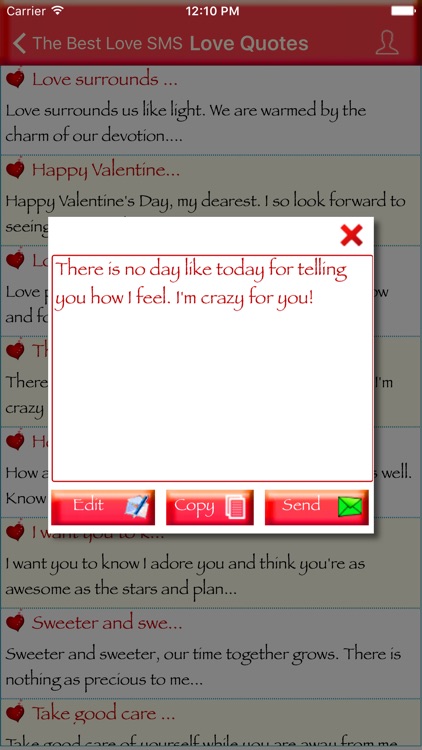 The Best Love SMS screenshot-3