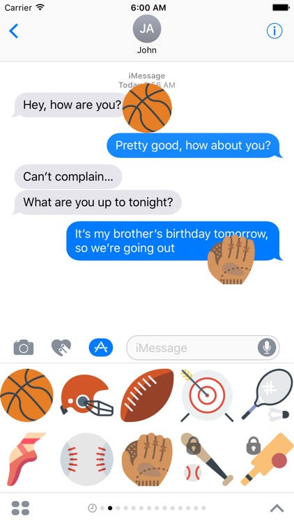 ESPN iMessage Stickers by Hannah Kan on Dribbble