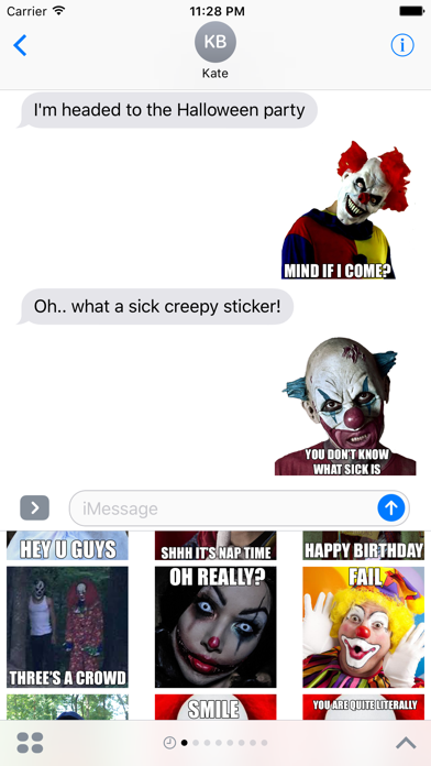 Creepy Clown - Scary Halloween Stickersのおすすめ画像1