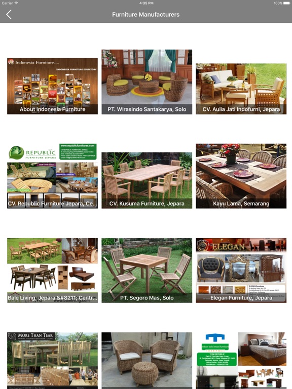 Indonesia Furnitures iPad Indonesia Furnitures iPad