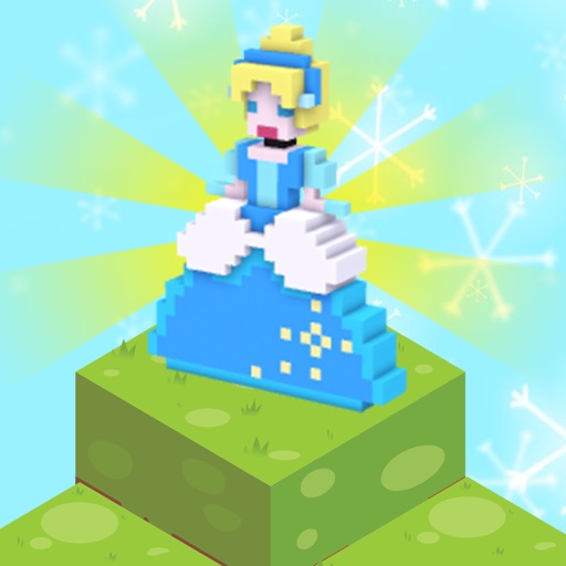 Cinderella Princess Pixel - Jumping game for girl Icon