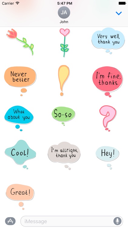 Say Hello - stickers with wishes and greetings