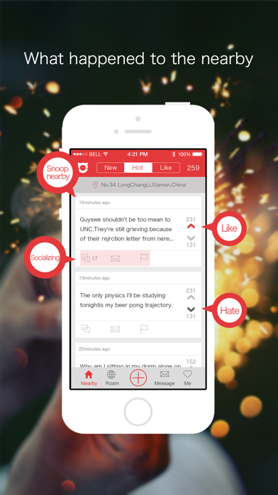 Circum inowfun - anonymous mobile local BBS iPhone screenshot 1 - Social Networking app