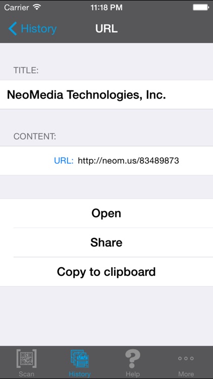 NeoReader®-QR&BarcodeScanner